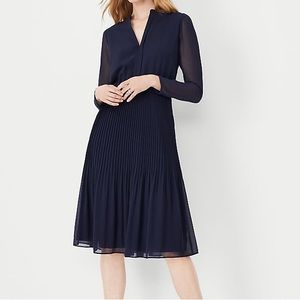 Ann Taylor Pleated Midi Dress